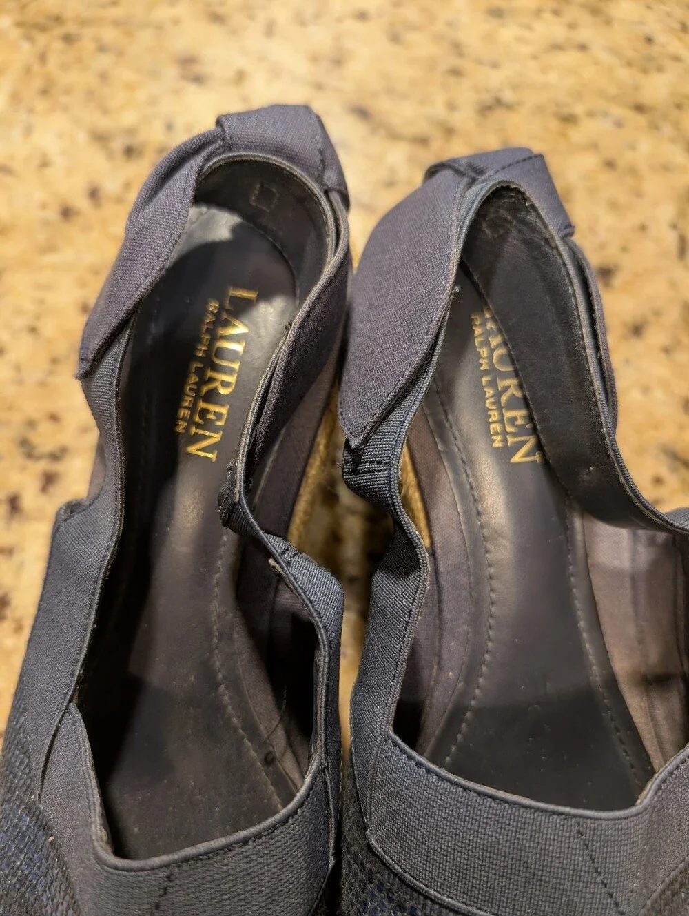 Ralph Lauren Navy Espadrilles Women's 10 B